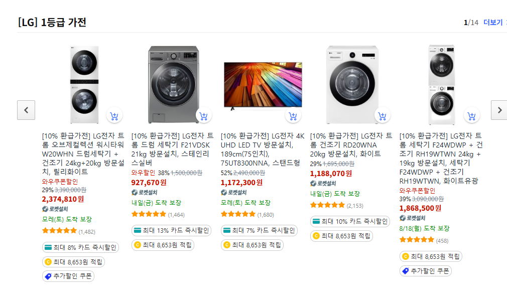 가성비 으뜸효율가전 제품 추천